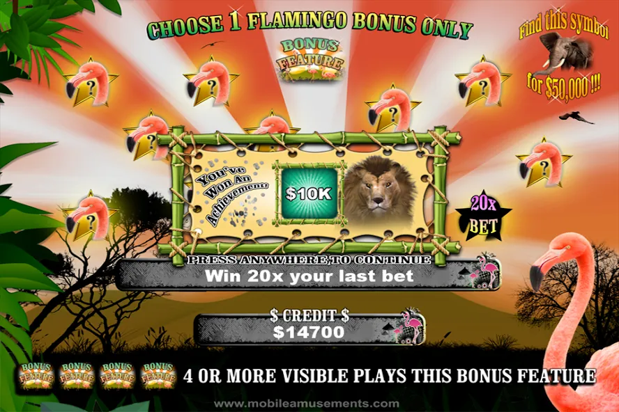 Flamingo Safari Slots (Фламинго Сафари Слоты)  [МОД Unlimited Money] Screenshot 2