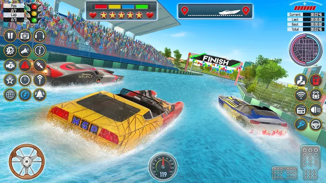 Speed Boat Racing: Boat games  [МОД Unlocked] Screenshot 4