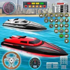 Скачать взлом Speed Boat Racing: Boat games  [МОД Unlocked] на Андроид