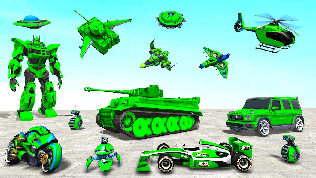 Tank Robot Game Army Games (армейский танк робот трансформационная игра)  [МОД Бесконечные деньги] Screenshot 2