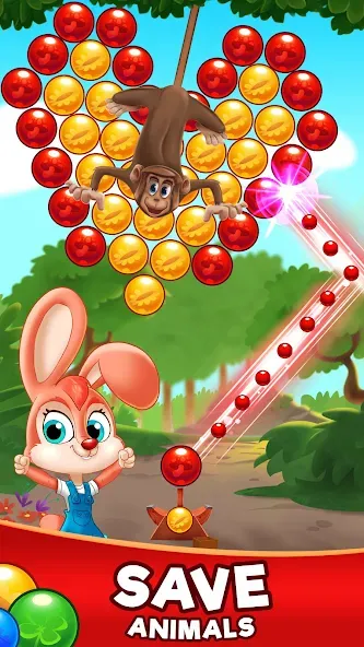 Bubble Friends Bubble Shooter  [МОД Бесконечные деньги] Screenshot 2