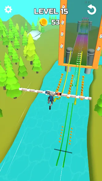 Stunt Rails (тант Рэйлз)  [МОД Бесконечные монеты] Screenshot 2