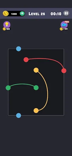 Same Color: Connect Two Dots (Сейм Колор Дот)  [МОД Много монет] Screenshot 2