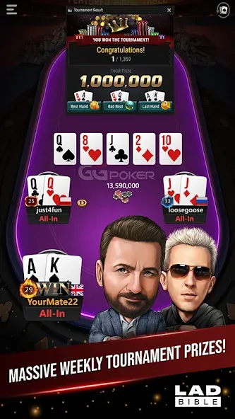 GGPoker UK - Real Online Poker (Покер Великобритания)  [МОД Много монет] Screenshot 1