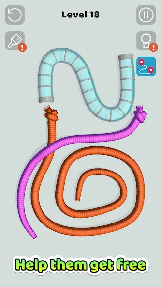 Tangled Snakes (Танглд Снейкс)  [МОД Menu] Screenshot 2