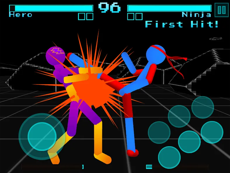 Stickman Fighting Neon Warrior  [МОД Много монет] Screenshot 5