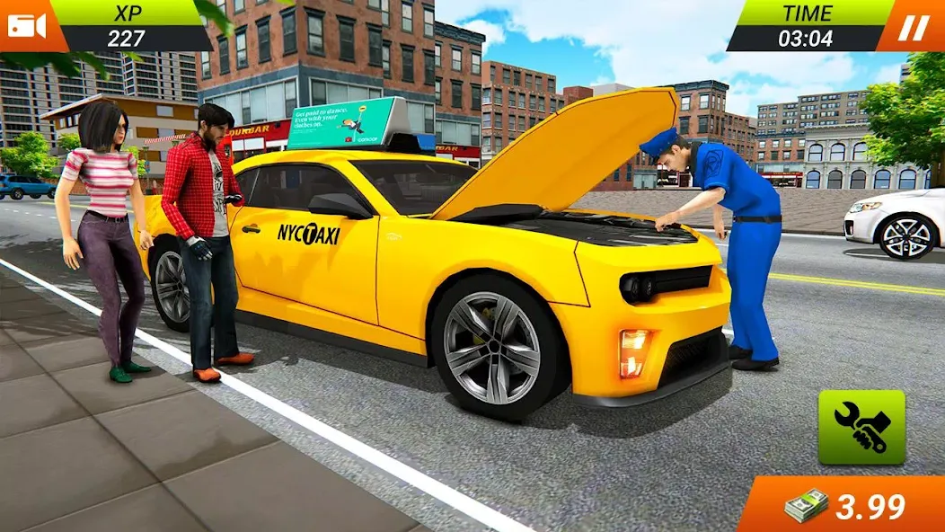 Modern Taxi Car Glory Driving  [МОД Много монет] Screenshot 3