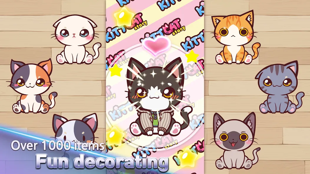 KittCat Story : Cat Maker (Киткэт Стори)  [МОД Бесконечные монеты] Screenshot 5