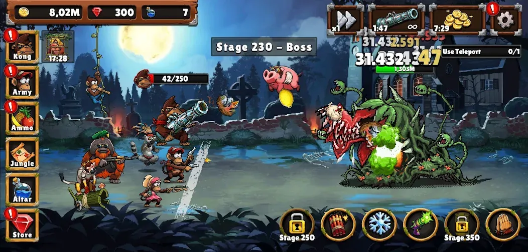 Apes vs. Zombies  [МОД Много монет] Screenshot 4