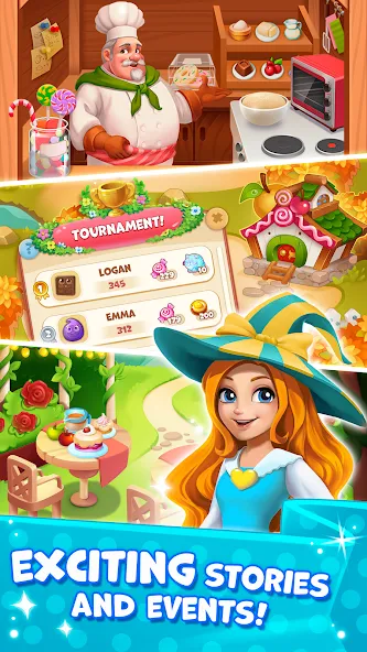 Candy Valley - Match 3 Puzzle  [МОД Меню] Screenshot 2