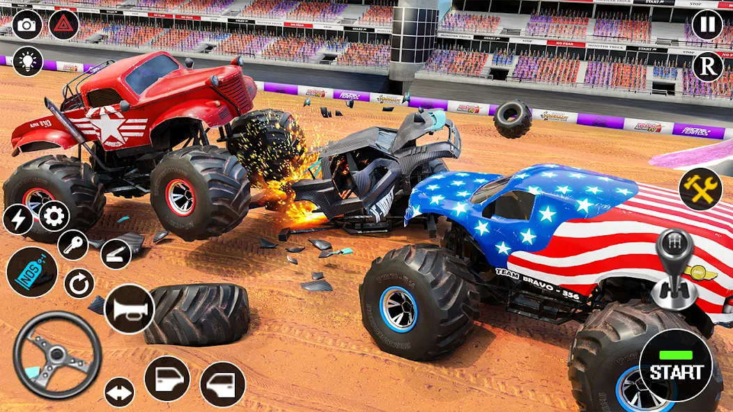 Fearless US Monster Truck Game (Фирлесс ЮЭС Монстер Трак Гейм)  [МОД Mega Pack] Screenshot 4