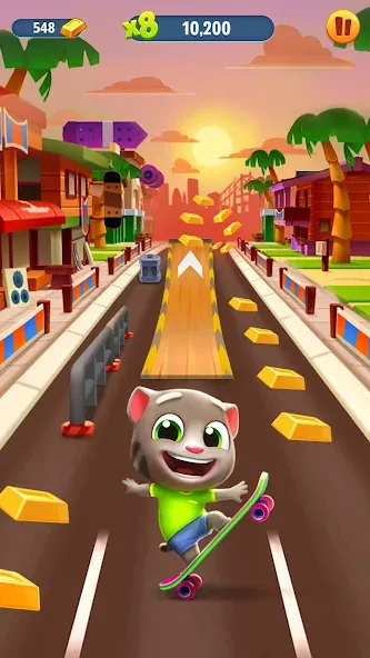 Talking Tom Gold Run  [МОД Много денег] Screenshot 1