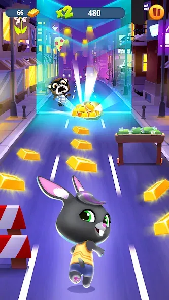 Talking Tom Gold Run  [МОД Много денег] Screenshot 3