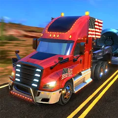 Скачать взлом Truck Simulator USA Revolution (Трак Симулятор США Революция)  [МОД Много монет] на Андроид