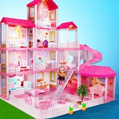 Скачать взлом Girl Doll House Design Games (Дизайнерские игры для девочек Домик для кукол) [МОД Menu] на Андроид