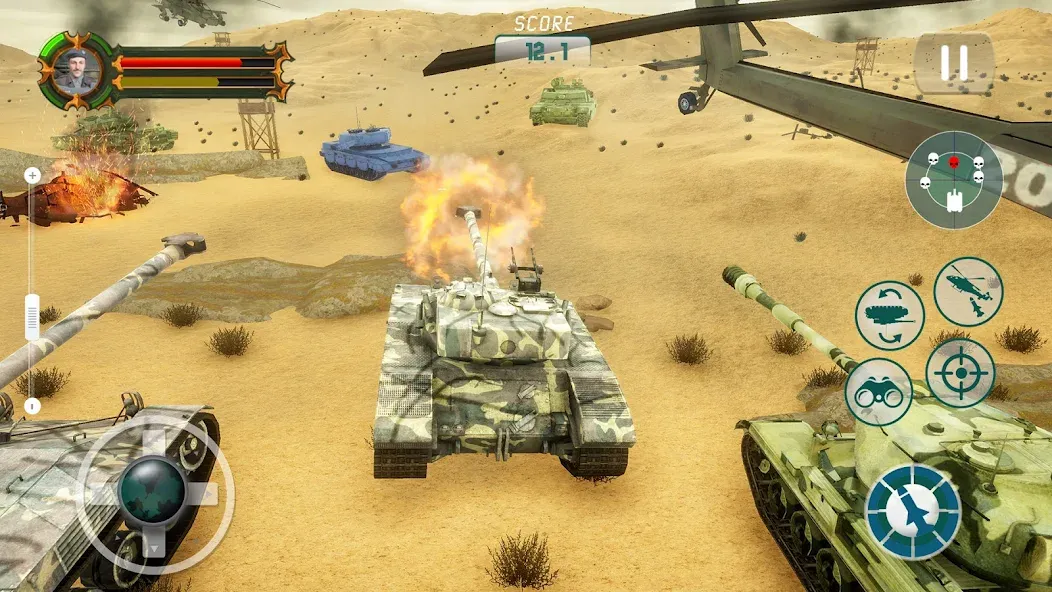 Army Tank Games Offline 3d  [МОД Unlocked] Screenshot 1