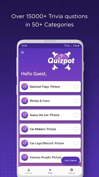 QuizPot: Group GK Quiz Trivia (КвизПот)  [МОД Все открыто] Screenshot 2