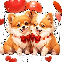 Скачать взлом Dog Coloring, Color by number [МОД Mega Pack] на Андроид