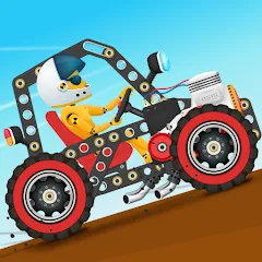 Скачать взлом Car Builder & Racing for Kids [МОД Много монет] на Андроид