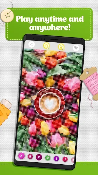 Cross Stitch Coloring Art (Кроссстич окрашивание искусства)  [МОД Menu] Screenshot 5