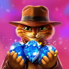 Скачать взлом Indy Cat: Match 3 Adventure  [МОД Много денег] на Андроид