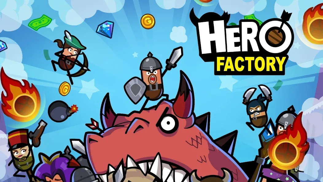 Hero Factory - Idle tycoon (Хиро Фактори)  [МОД Бесконечные монеты] Screenshot 3