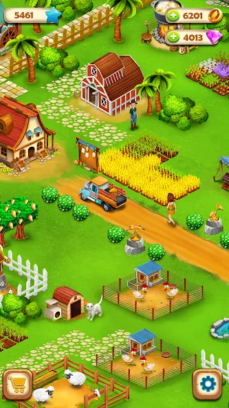 Country Valley Farming Game (Парадайз Хей Фарм Айленд)  [МОД Много монет] Screenshot 3