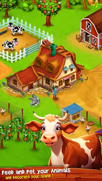 Country Valley Farming Game (Парадайз Хей Фарм Айленд)  [МОД Много монет] Screenshot 4