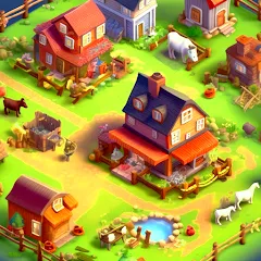 Скачать взлом Country Valley Farming Game (Парадайз Хей Фарм Айленд)  [МОД Много монет] на Андроид