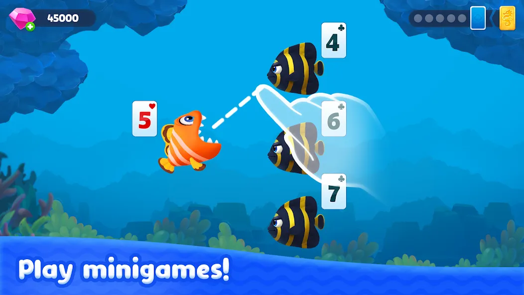 Fishdom Solitaire (Фишдом Солитер)  [МОД Unlimited Money] Screenshot 1