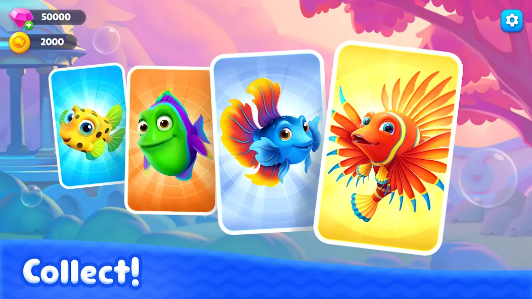 Fishdom Solitaire (Фишдом Солитер)  [МОД Unlimited Money] Screenshot 4