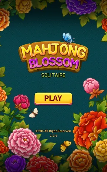 Mahjong Blossom Solitaire  [МОД Много монет] Screenshot 1