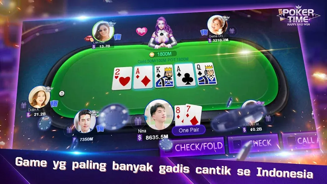 Poker Time- Pulsa Texas Holdem (Покер Тайм)  [МОД Все открыто] Screenshot 1