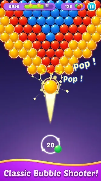 Bubble Shooter Gem Puzzle Pop (Бабл Шутер Драгоценный камень)  [МОД Меню] Screenshot 1