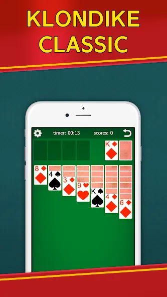 Classic Solitaire Klondike  [МОД Бесконечные монеты] Screenshot 1