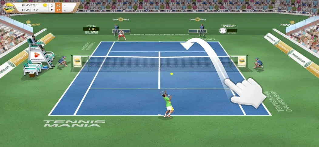 Tennis Mania Mobile (Теннис Мания Мобайл)  [МОД Много монет] Screenshot 1