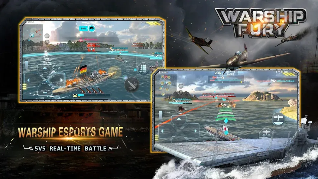 Warship Fury  [МОД Меню] Screenshot 2