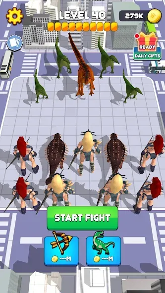 Dinosaur Monster Fight Battle (Бамбам Монстр Против 100 Дверей)  [МОД Menu] Screenshot 5