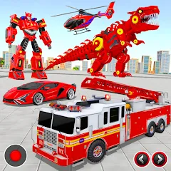 Скачать взлом Fire Truck Robot Car Game [МОД Unlocked] на Андроид