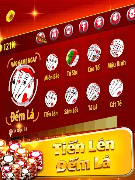 Tiến Lên Đếm Lá - Tien Len  [МОД Menu] Screenshot 1