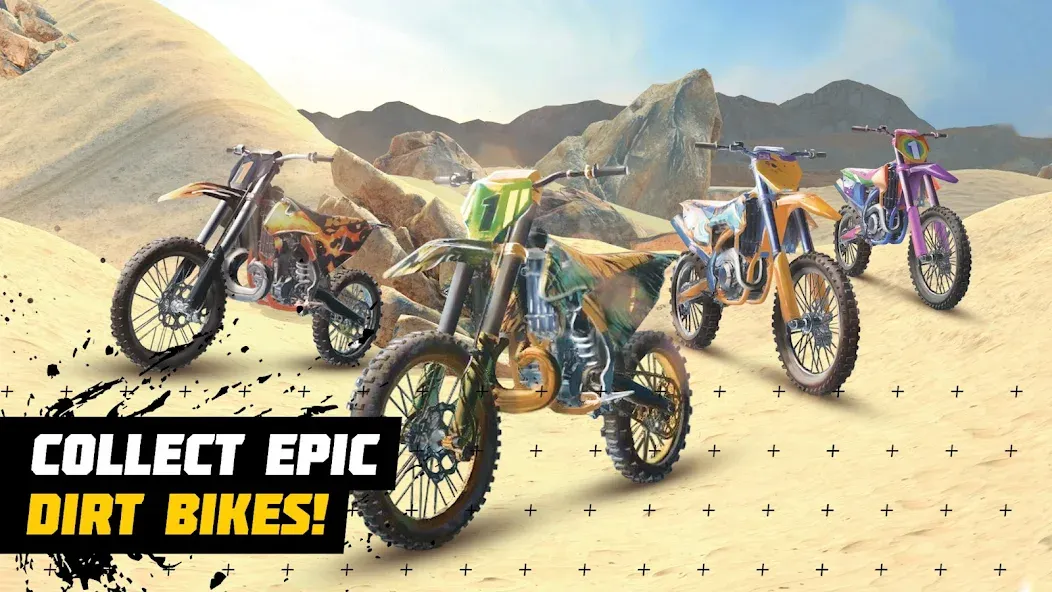 Dirt Bike Unchained: MX Racing (Дерт Байк Анчейнд)  [МОД Бесконечные монеты] Screenshot 1