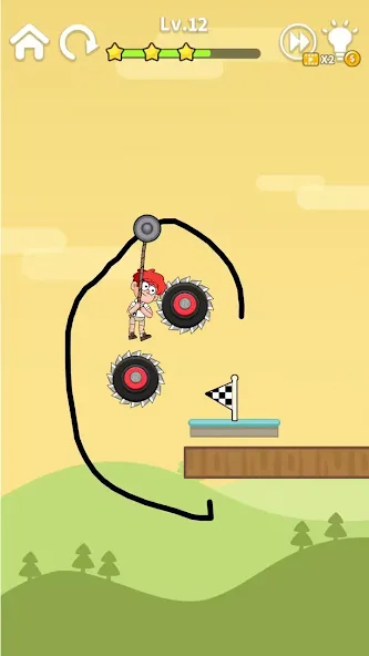 Zipline Rescue: Physics Game (Зиплайн Рескью)  [МОД Unlocked] Screenshot 2