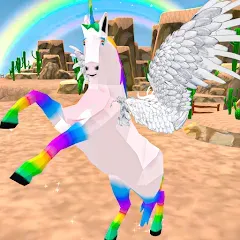 Скачать взлом Flying Unicorn Pegasus Games [МОД Меню] на Андроид