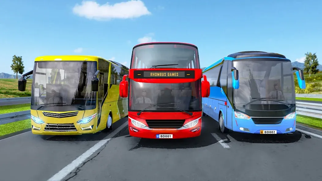 Highway Bus Simulator Bus Game  [МОД Много монет] Screenshot 1