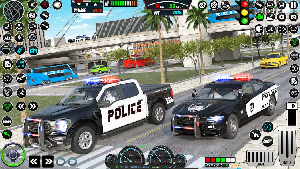 US Police Car Parking - King  [МОД Меню] Screenshot 4