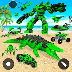 Скачать взлом Crocodile Animal Robot Games [МОД Unlocked] на Андроид