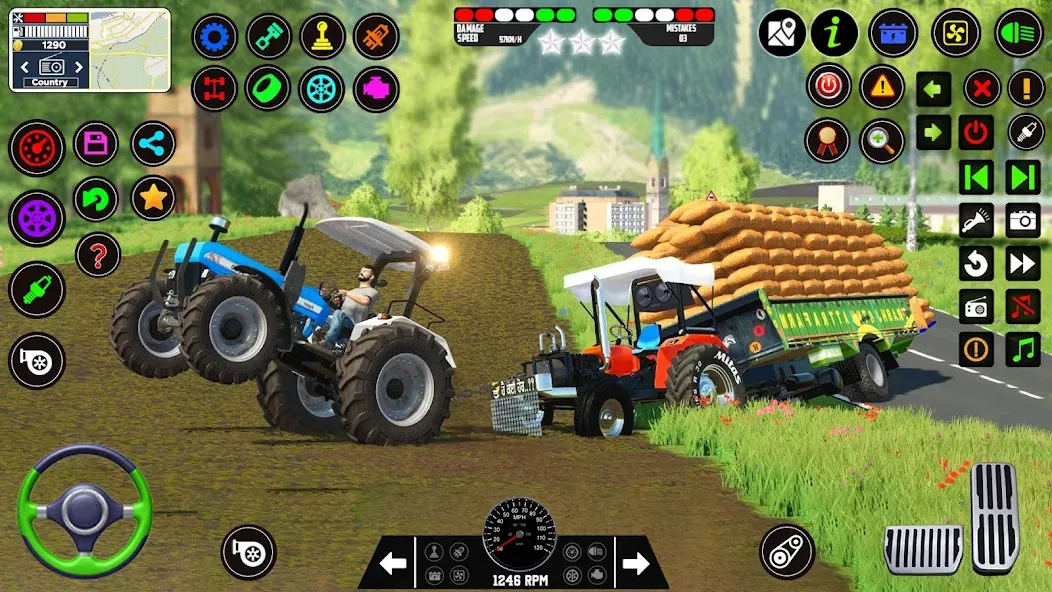 Indian Tractor Farming Games  [МОД Бесконечные деньги] Screenshot 1