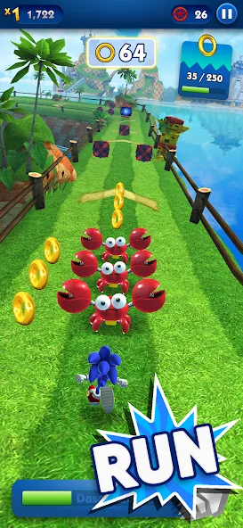 Sonic Dash - Endless Running (Соник Дэш)  [МОД Mega Pack] Screenshot 1