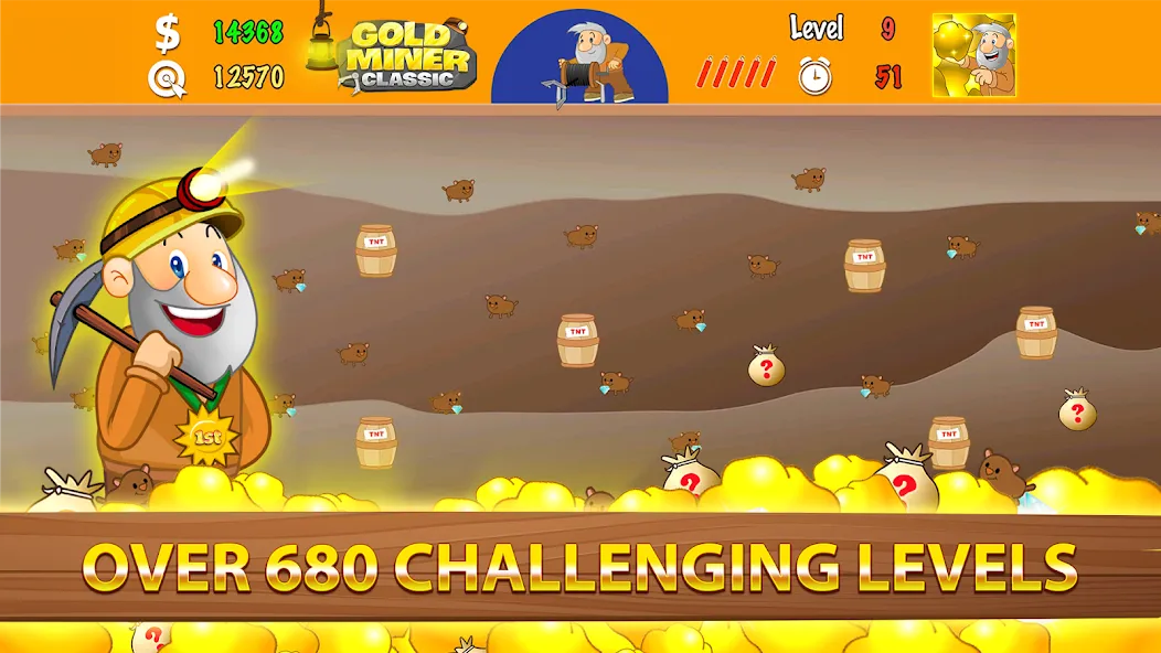 Gold Miner Classic: Gold Rush (Голд Майнер Классик)  [МОД Unlocked] Screenshot 3