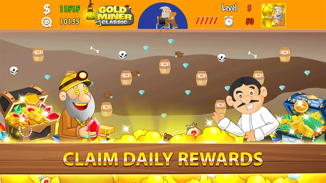 Gold Miner Classic: Gold Rush (Голд Майнер Классик)  [МОД Unlocked] Screenshot 5